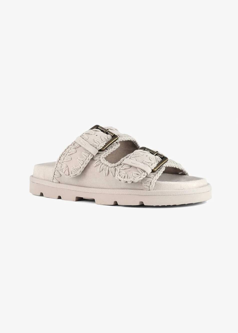 NEW MOU women's low bio sandal in chalk
